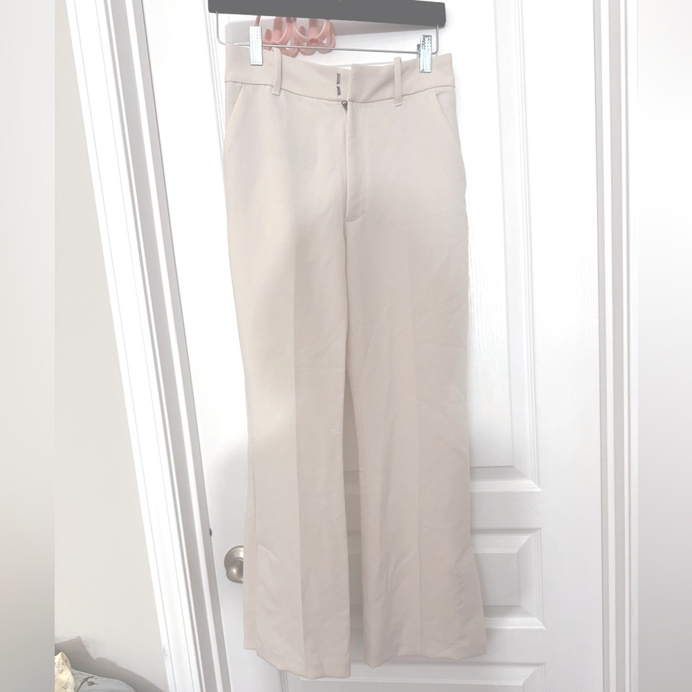NWT Abercrombie & Fitch A&F ivory / cream high waits split pants 2S